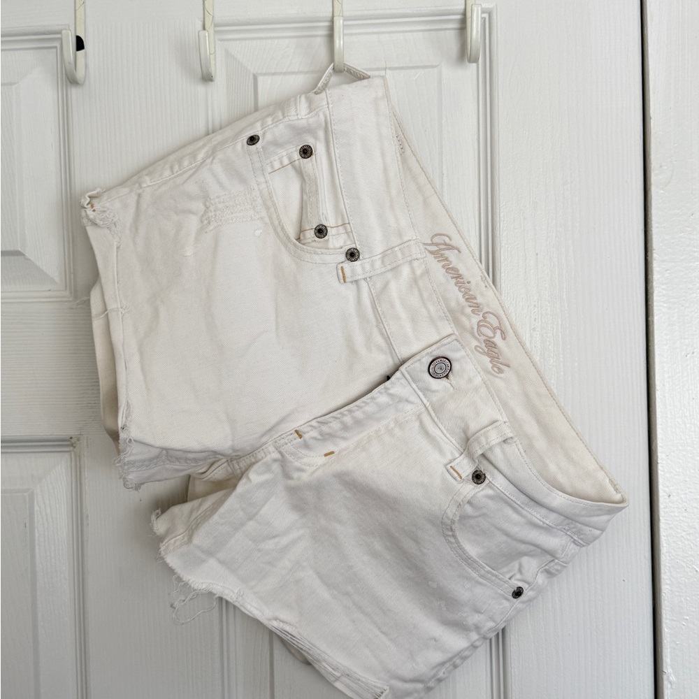American Eagle White Denim Shorts